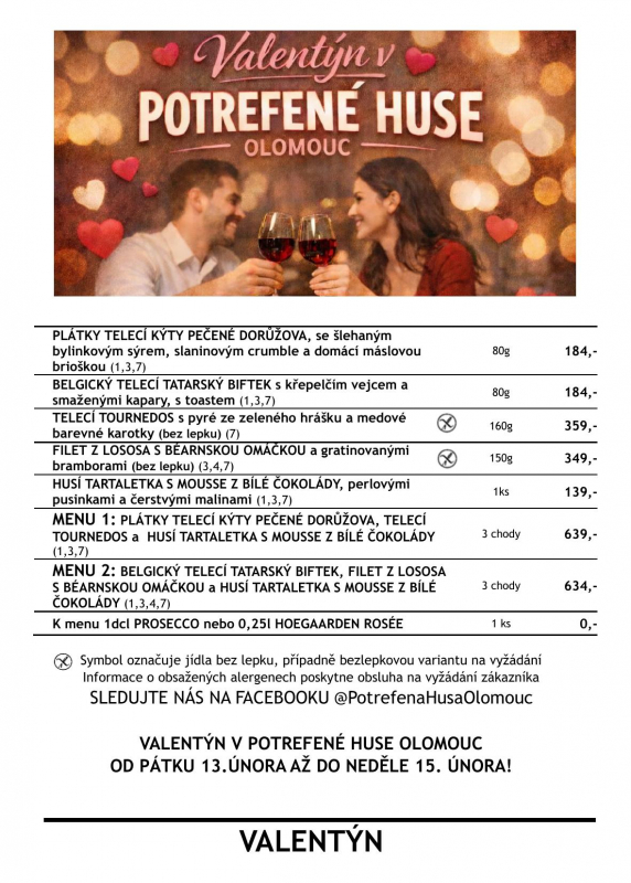 Valentýn v Potrefené huse Olomouc