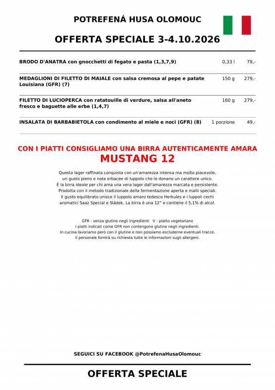Il weekend ha più gusto alla Potrefená husa!